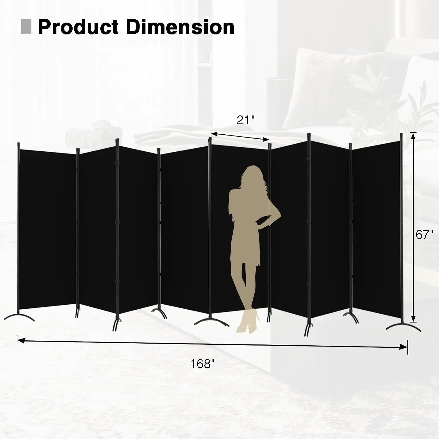 Room Divider-Folding Privacy S - Room Divider Screen 评论和价格