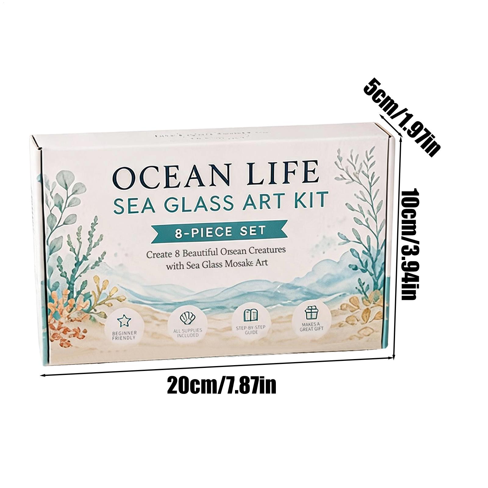 1pc Ocean Life Sea Glass Mosai - Home Decor Nautical 评论和价格