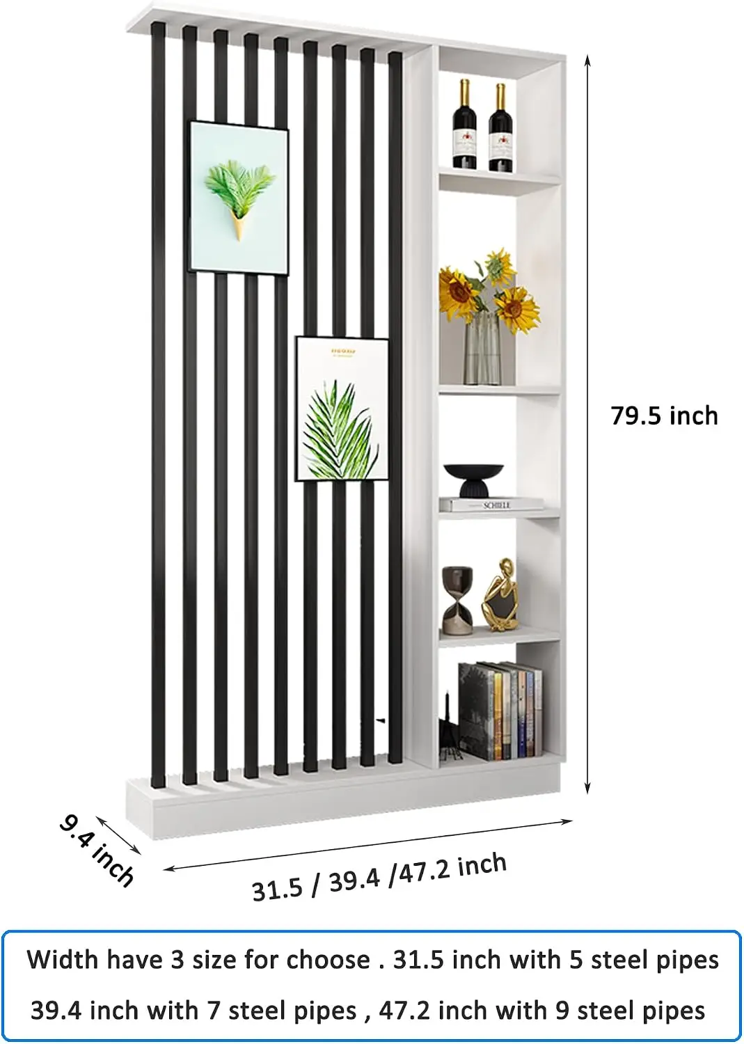Wall Room Divider with Storage - Room Divider Screen 评论和价格