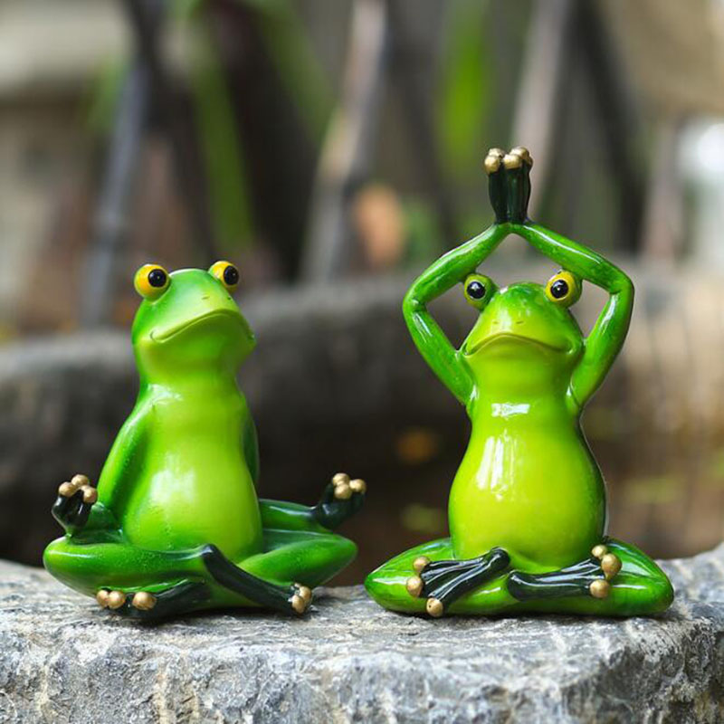 Resin Yoga Gymnastics Frog Dec - Home Decor Yoga 评论和价格