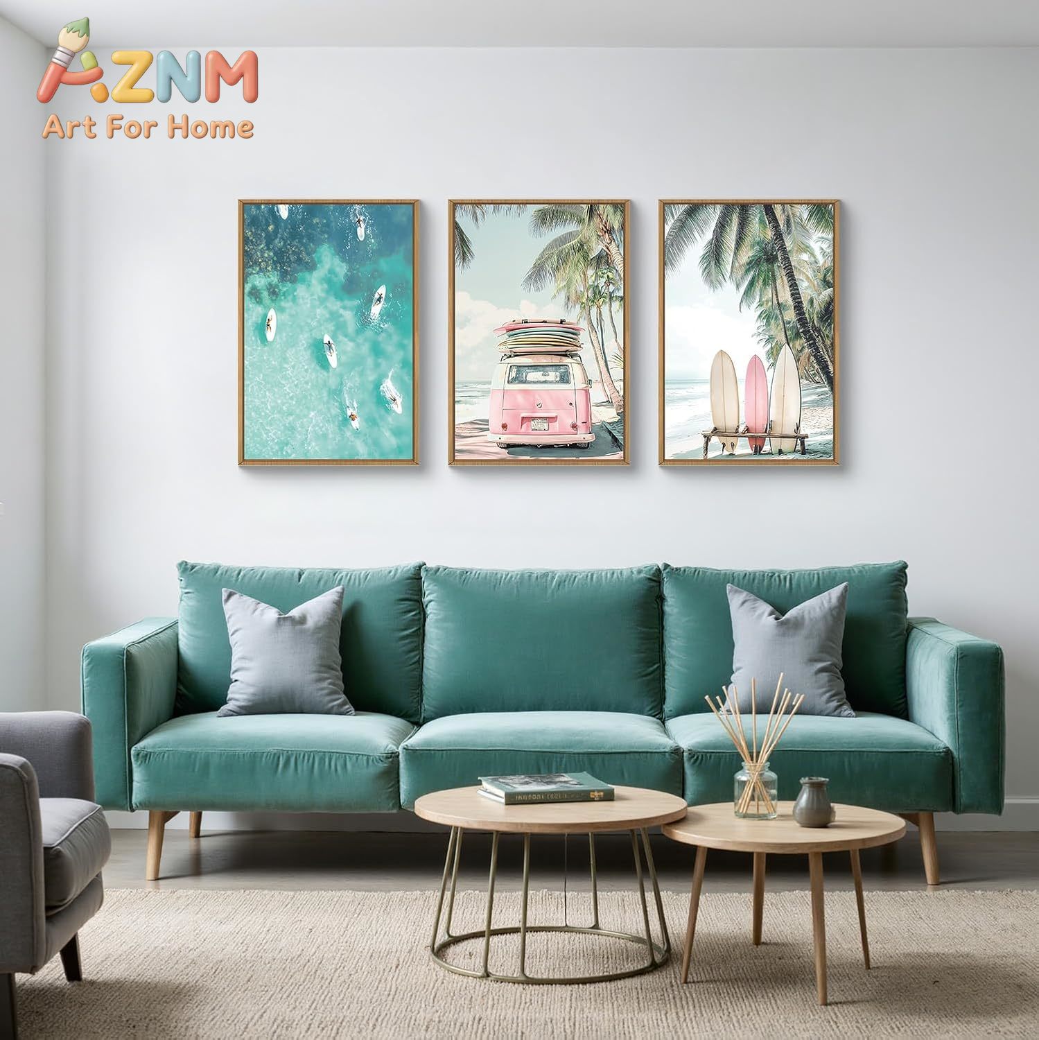 3pcs Summer Surfboard Beach Ca - Home Decor Nautical 评论和价格