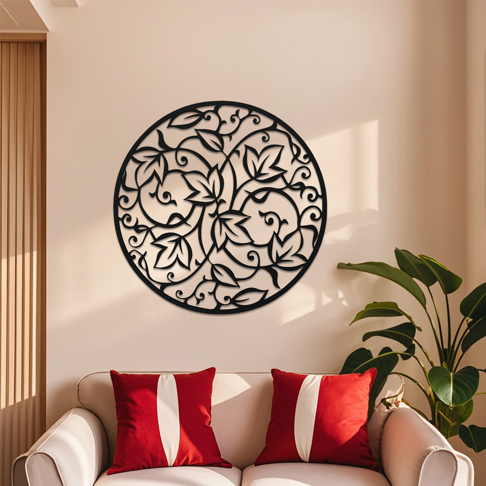 Elegant Black Metal Mandala Wa - Home Decor Yoga 评论和价格