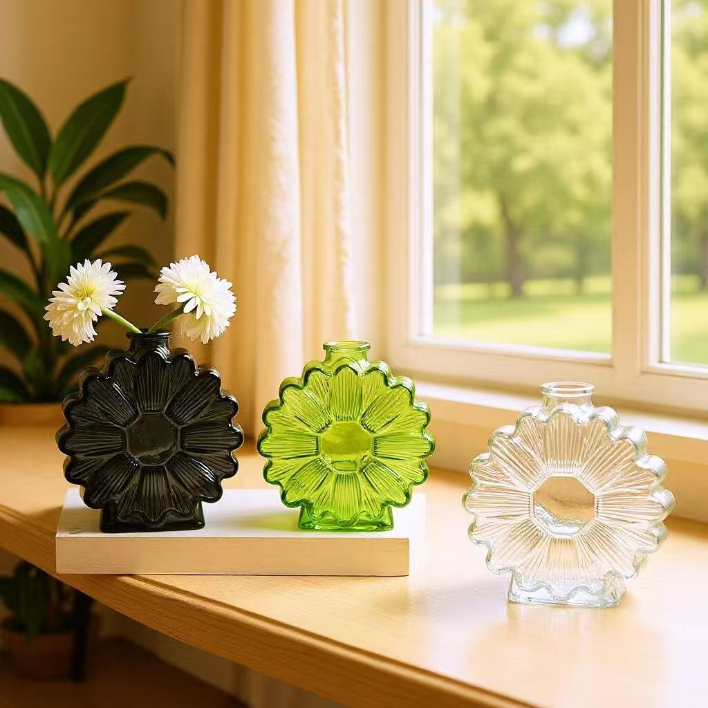 Simple Stained Glass Vase Hydr - Glass Vase Nordic 评论和价格